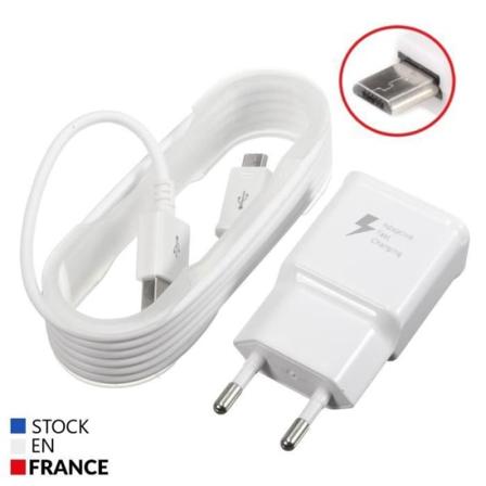 Pakke oplader + kabel til Duoduogo J6+ hurtigoplader Ultra-kraftig og hurtig NY GENERATION 3A med Micro USB-KABEL