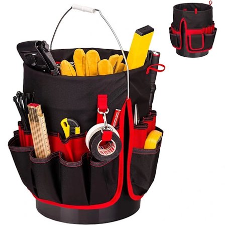 Kestävä säilytysämpäri puutarhatyökaluille