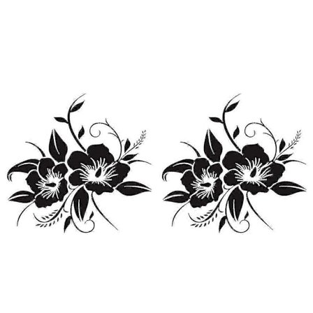 2 stk Blomsterklistermærker Bilstickere Sjove Blomster Bilsticker Blomster Bildekal Bildekorativt Klistermærke Blomstermønster Bilsticker