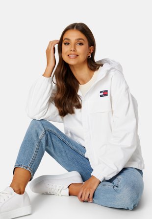 TOMMY JEANS Chicago Windbreaker YBR White Klær