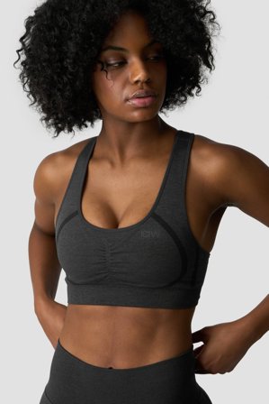 ICANIWILL - Rush Seamless Sports Bra Graphite - Dame - ICIW