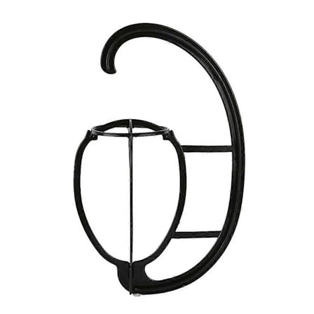 Kokoontaitettava peruukinpidike ripustin esittelyteline kotitalousliikkeeseen musta kannettava