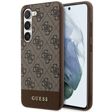 Guess 4G Stripe Collection-fodral för Samsung Galaxy S24+ - brunt