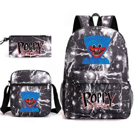 Poppy Playtime Ryggsäck Huggy Wuggys Ryggsäck Set Svart 1