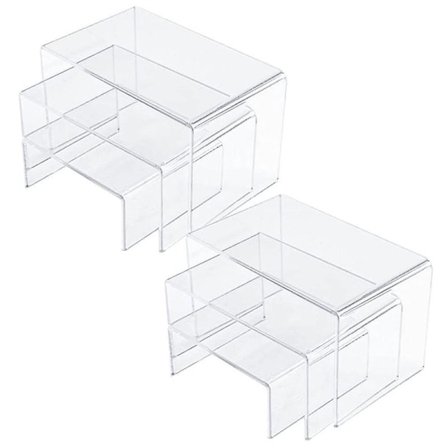 6 stk. Akryl Display Hylde Godis Dessert Samlerfigurer