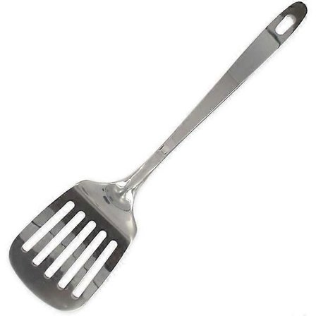 Perforert serveringsspade, rustfritt stål spade, kjøkkenspatel, spatel, kjøkkenredskap rustfritt stål, sølv