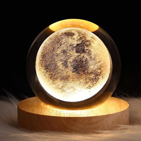 3D Galaxy Crystal Ball, Lasi Galaxy Ball Yövalo Avaruuslamppu Leluplaneettamalli