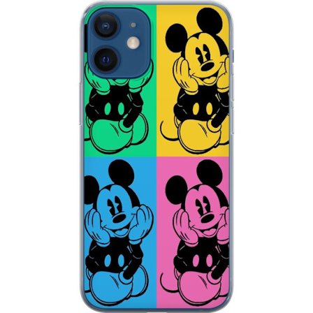 Kompatibelt Mobilskal till Apple Apple iPhone 12 Mickey Mouse popkonst affisch färgglad Disney retroserie tecknad ikonisk figur Andy Warhol-stil kon