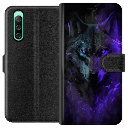 Kompatibelt Plånboksfodral till Sony Sony Xperia 10 IV Varg Lila