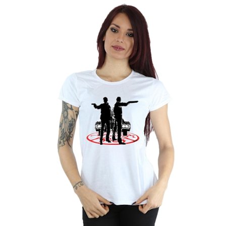 Supernatural Dam/Kvinnor Sam Och Dean Silhuett Bomull T-shirt