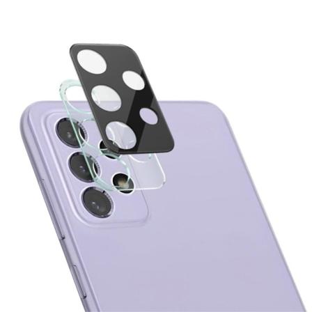 IMAK Samsung Galaxy A53 5G HD linsefilm af hærdet glas + linsedæksel - Sort Transparent