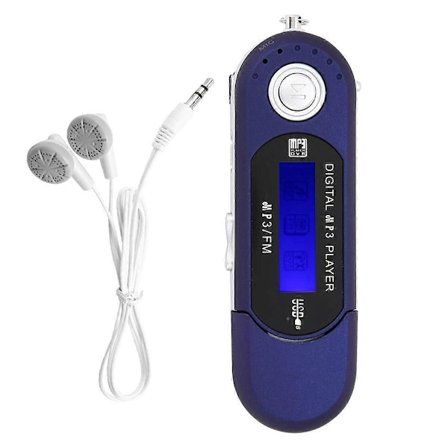 MP3-soitin kuulokkeilla 8GB, kannettava MP3 USB-musiikkisoitin LCD-näytöllä ja FM-radiolla kävelyyn ja juoksuun