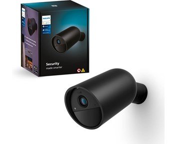 Philips Hue Secure Camera Batterydriven Black 1pk - Trådlös Hue Secure övervakningskamera med HD-upplösning