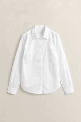 GANT - Slim Fit Satengskjorte til dame white