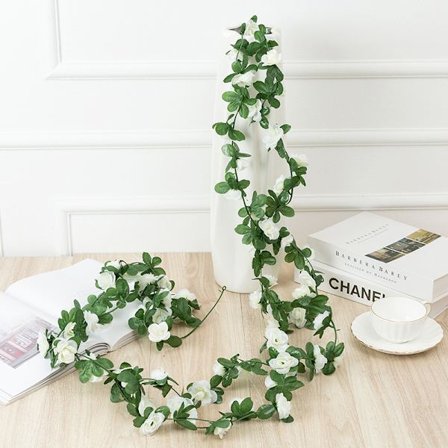 250CM Rose konstgjorda blommor Julgirland för bröllop Hemrumsdekoration Vår Höst Trädgårdsbåge DIY Fake Plant Vine