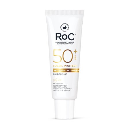 ROC Fluido Solare Viso Anti-rughe Levigante SPF50 50ml - Solare viso alta prot.