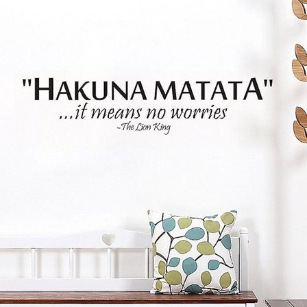 Dww-Hakuna Matata soverom xuanguan hjemmedekor veggklistremerker