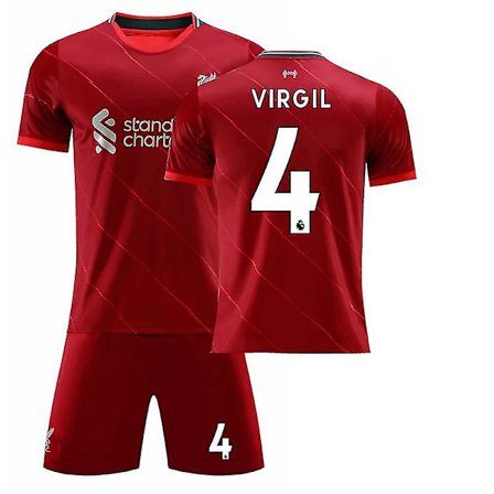 21/22 Liverpool Home Salah Fotbollströja träningsdräkter VIRGIL NO.4 24 (130-140) VIRGIL NO.4 20 (110-120)