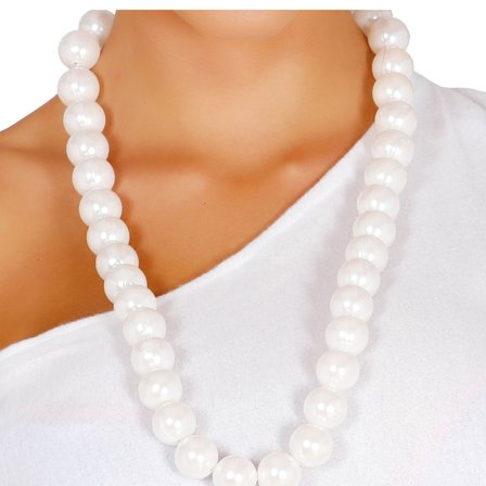 Pärlhalsband med Stora Pärlor