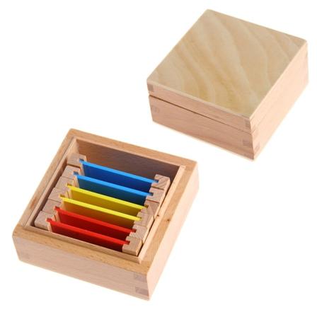 Montessori Sensoriskt Material Lärande Färg Tablettlåda Trä Förskoleleksak