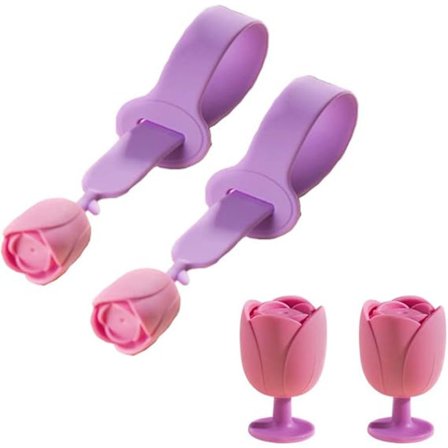 Mjuk silikone toiletsædeløfter, toiletlågsløfter, toiletsædehåndtag til badeværelse, 2 sæt til 2 toiletter (lilla)