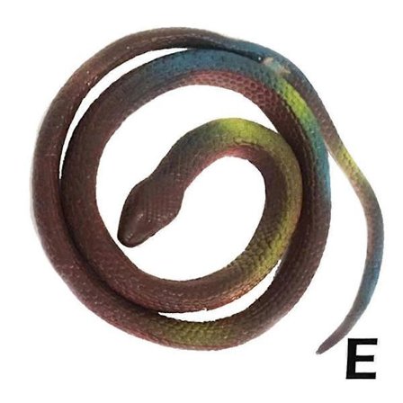 Grønn (D) $ Vanskelig høysimulerings slangeleke slange myk gummi skummel triks gummi slange dyr falsk slange rundhodet slange kobra (FMY) brun