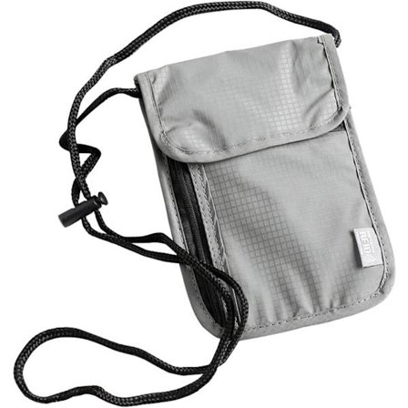 Hals Taske Hals Pung Pas Cover RFID Tyverisikring til Pas Smartphone Rejsedokument Pas Brystlomme Halslomme - Grå