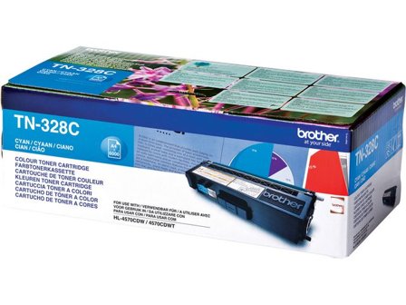 Brother Toner, 328C, cyan, singelförpackning, TN-328C - Lyreco - Toner och bläck - Tonerkassetter - Toner Brother