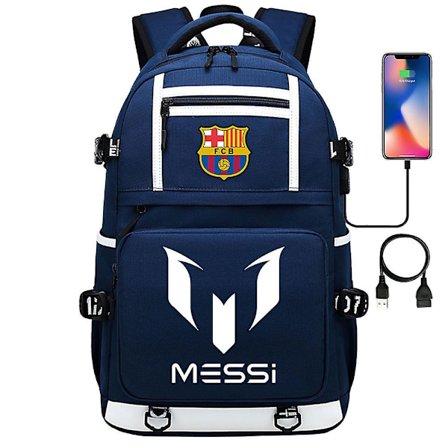 Messi Barcelona Ryggsäck Vattentät Laptopväska Resefodral[ZHE]