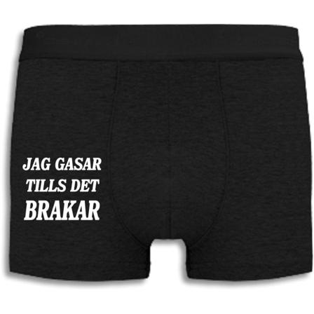 Boxershorts - Jag Gasar Tills Det Brakar Black M