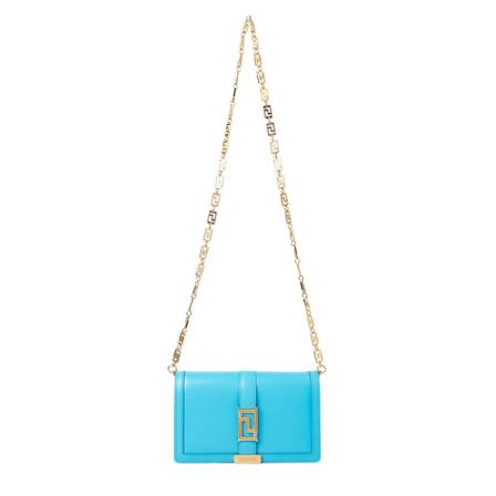 Versace Shoulder Tass , Blauw , Dames , Maat: ONE Size Schoudertassen