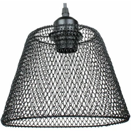 Industriell Kandelaber Hängande Lampa Metallbur E27 20cm för Sovrum Vardagsrum Bar Svart - Svart