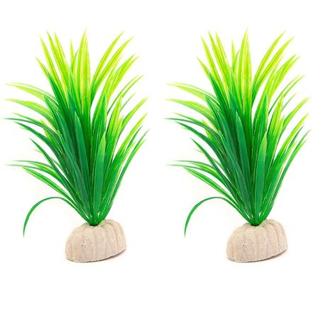 2-pack Akvarieväxt / inredning akvarium - Sjögräs Grön