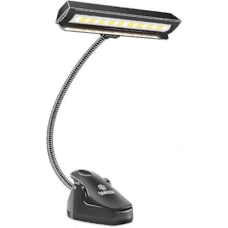 Professionel Musiker Super Lys 19 Led Nodestativ Lampe, Clip On Orkester Klaverlamper, 9 Niveauer Dæmpbar Genopladelig A(FPK11) (LGL)