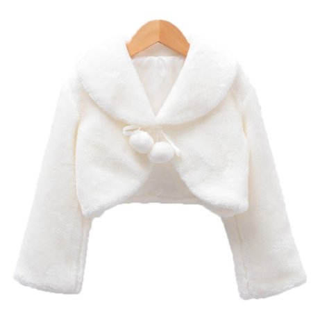 Flickor Princess Faux Fur Wraps Sjal Beige S