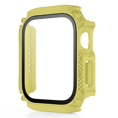 Apple Watch Series 8 (41mm) protective cover with tempered glass - Yellow