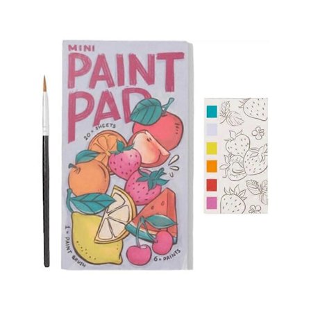 Typo Mini Målarblock, Mini Akvarellmålarblock med 1 Pensel