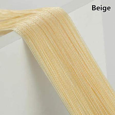 Ensfarvet Strenggardin Kaffe Grå Hvid Sort Klassisk Linje Trådgardin Vindue Blind Valance Rum Divider 100*200Cm 7 100x200cm