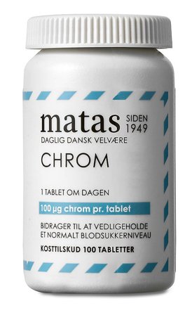 Matas Striber Chrom 100 μg 100 tabl., Helse & Madvarer, Mineraler, Chrom