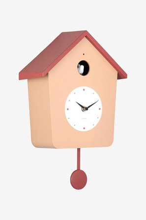 Karlsson - Veggklokke Cuckoo Light - Brun - Veggklokker & bordklokker - Fra Homeroom
