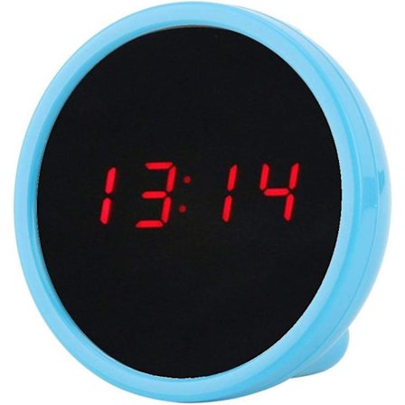 Elektronisk klokke LED digital elektrisk vekkerklokke 24 timers speilklokke skrivebordsdekorasjon