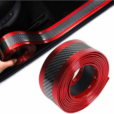 1 st kolfiber klistermärken för bilar, dörrtröskelskydd, dörrtröskelklistermärken, lämplig för de flesta bilar, förhindrar att bilen repas