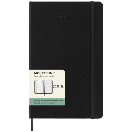 Moleskine Kalender 18M WeekNote Hard Cover Large Black
