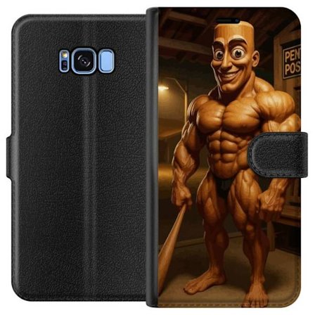 Kompatibelt Plånboksfodral till Samsung Samsung Galaxy S8 Italiensk Brainrot träfigur