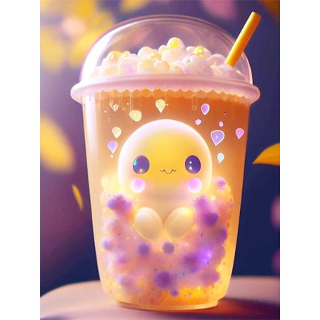 30x40cm aikuisille ja lapsille 5D DIY timanttimaalaussetti - söpö dinosaurus juomakuppi