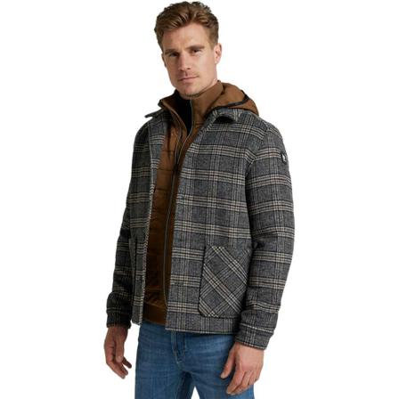 Vanguard Short jacket scramride wool check antracite melee , Grijs , Heren , Maat: M