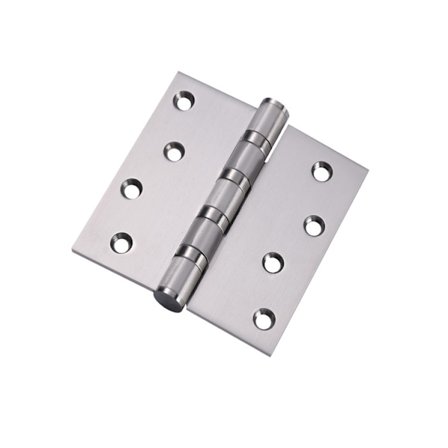 Par kromfarvede dørhængsler med kuglelejer til indvendige og udvendige døre, sølv