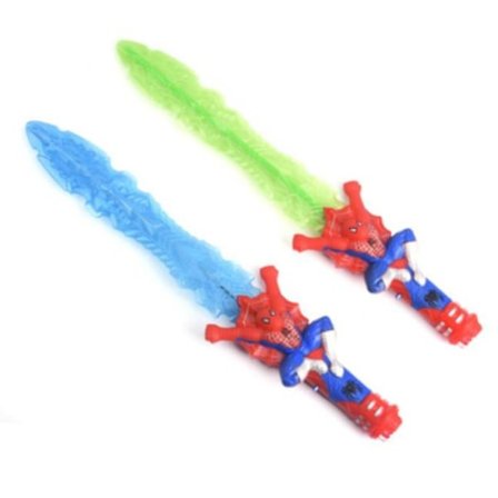 Spiderman Superhelt Sverd Leke med Lyd og LED-lys Gutter & Jenter Rask Levering - Tilfeldig Farge