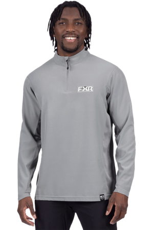 Pulover FXR Breeze Cu Fermoar 1/4 Cu Mâneci Lungi gri L