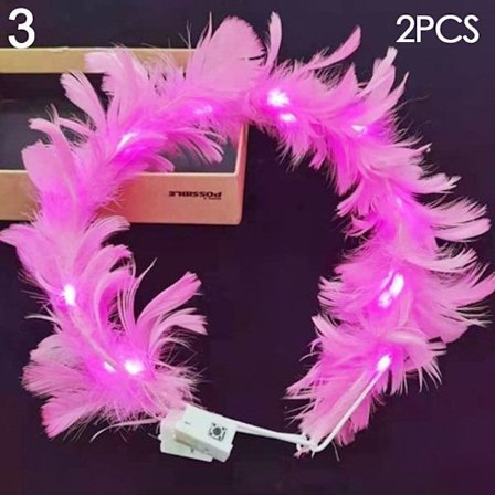 2 st glödande LED-girlang Halloween krona blomma 1 1 1